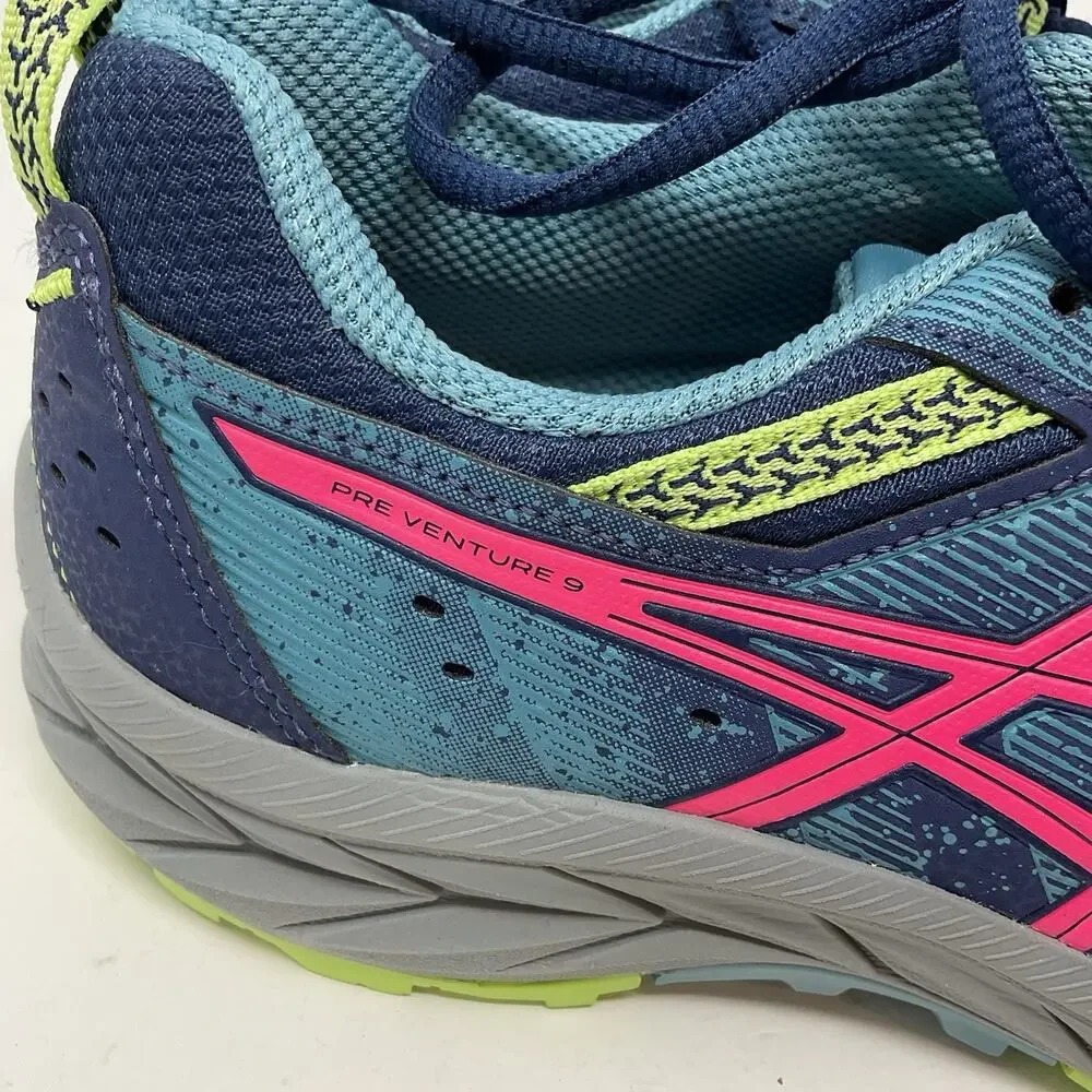 ASICS Shoes Pre Venture 9 Grade School Big Kids Size US 7 EU 40‎ Blue Hot Pink